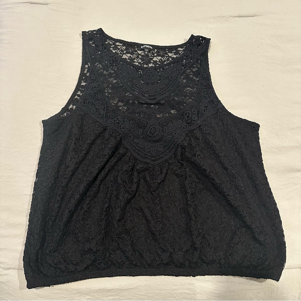 SOLD: Express Black Lace Tank Top